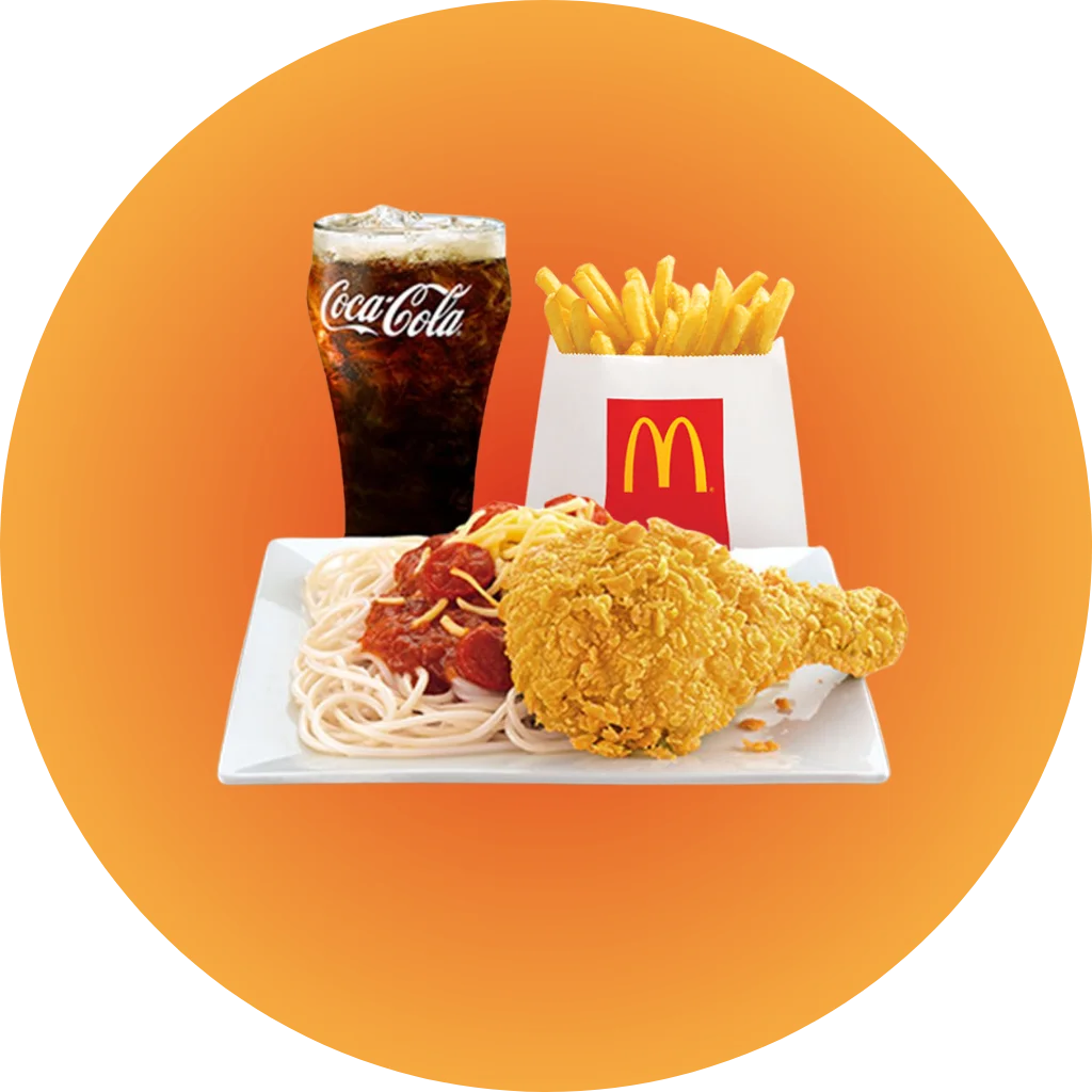 1-pc Chicken McDo w_ McSpaghetti, Drink & Fries