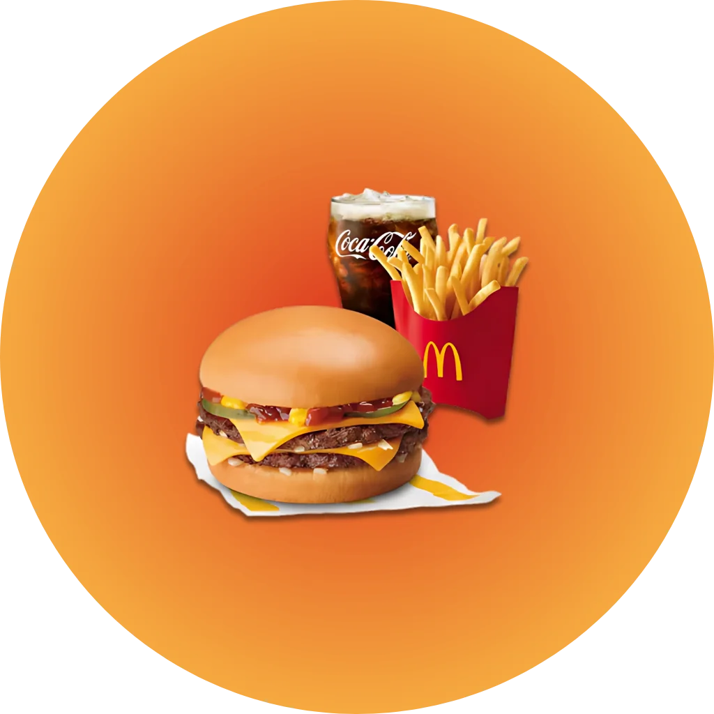 Double Cheeseburger with Sweet Corn McShaker Fries and Drink